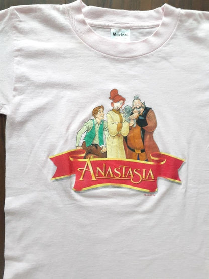 Disney Vintage Anastasia Kids TShirt S Pink Made in USA Excellent Conditio