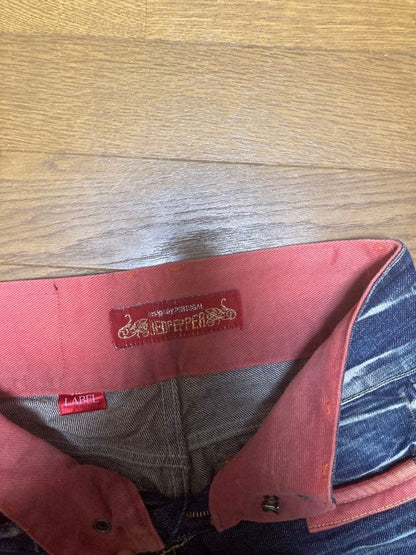 RED EYE Bootcut Denim Dark Blue Embroidery