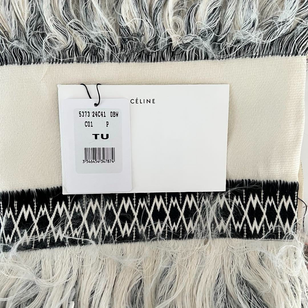 14Ss Celine Phoebe Period Stole Muffler Fringe