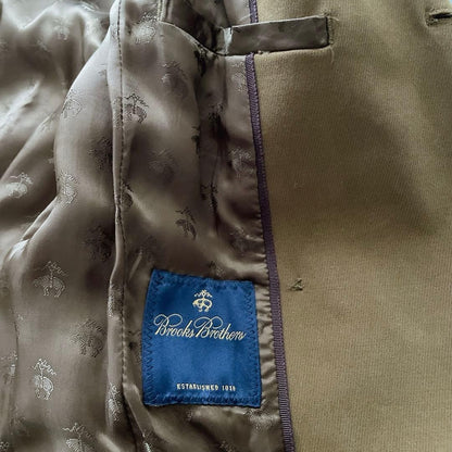 Brooks Brothers Women M Dark Brown Trench Coat M Women'S All Over Lining Pattern
