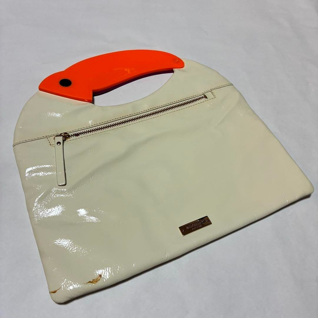 Kate Spade Toucan Bird Summer Clutch Bag enamel leather USED from Japan