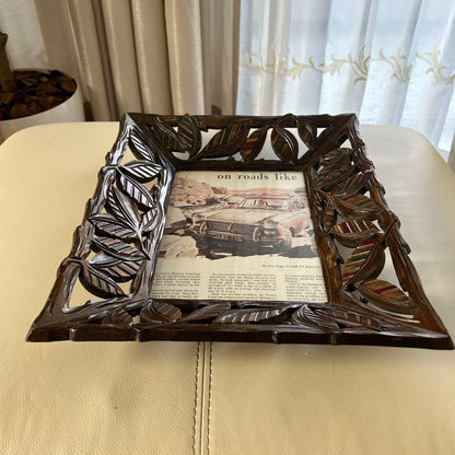 Wooden frame for photographs and paintings, used, Showa retro, rare.