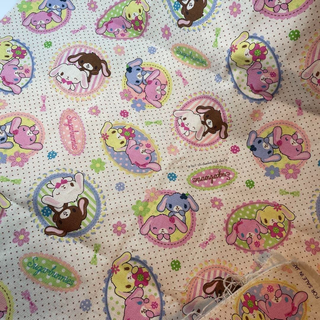 Sanrio Sugarbunnies 2010 Fabric 50×100cm Japan Retro Rare Craft Materia