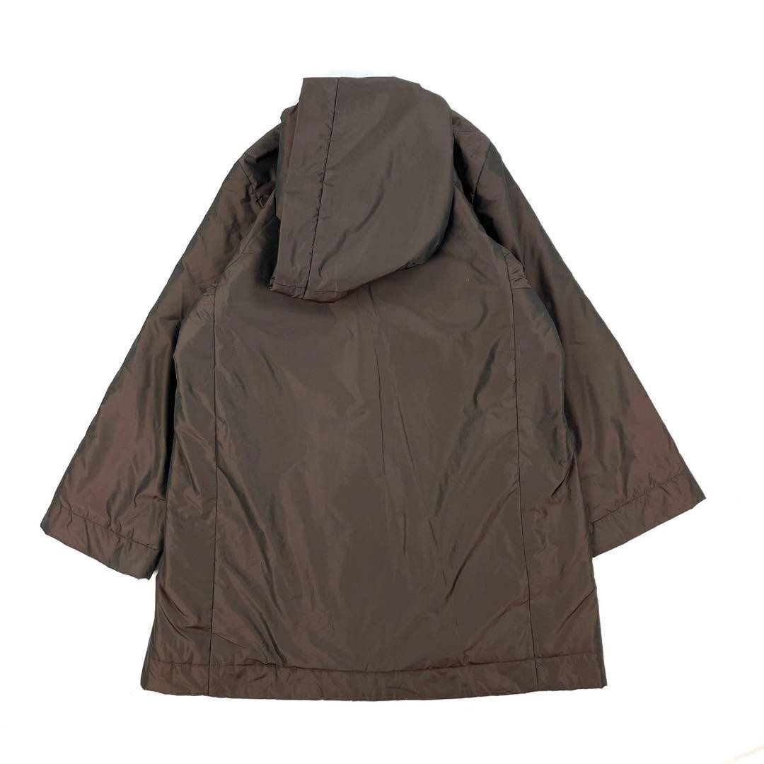 Max Mara KIMINO Hoodie Coat Jacket Blouson Women Size 36 Brown