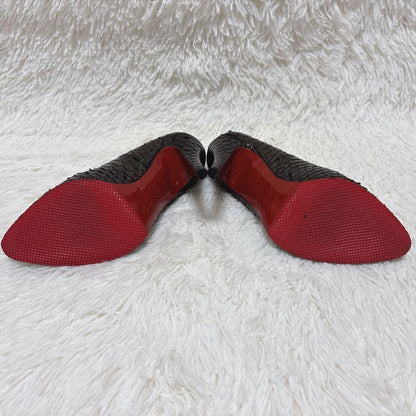 Rare Christian Louboutin Python Metallic Pumps Size 36 US 6 Red Sole Heels