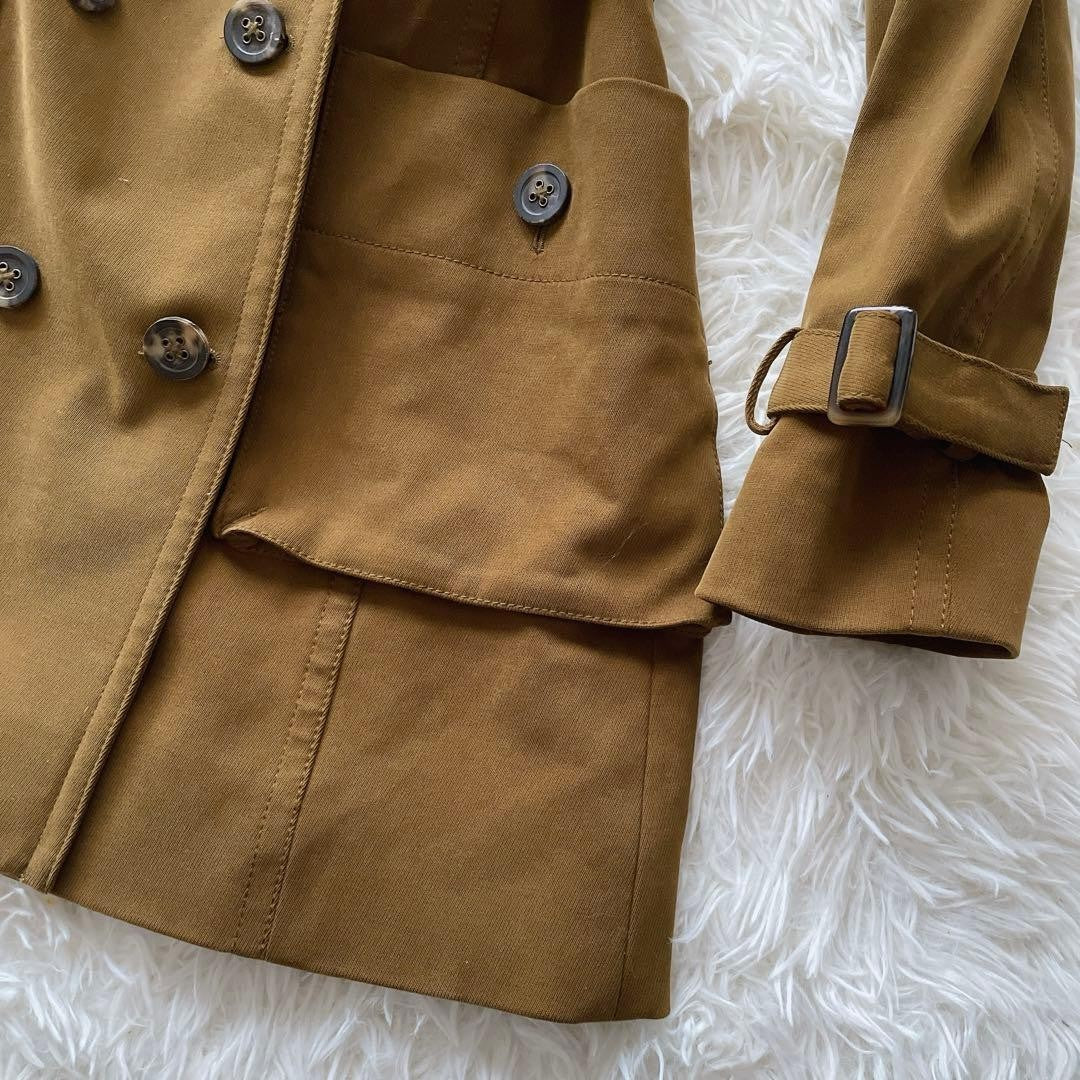 Brooks Brothers Women M Dark Brown Trench Coat M Women'S All Over Lining Pattern