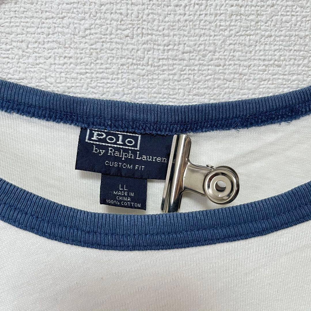 POLO RALPH LAUREN Ringer T-shirt Size: XL Ivory Men