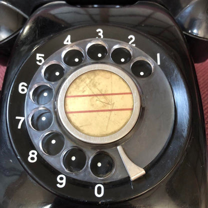 Antique Showa Retro Black Telephone Antique