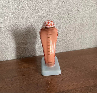 HEREND Year Figurine Zodiac Snake Red 2013 Fishnet Porcelain GOOD JAPAN in Box