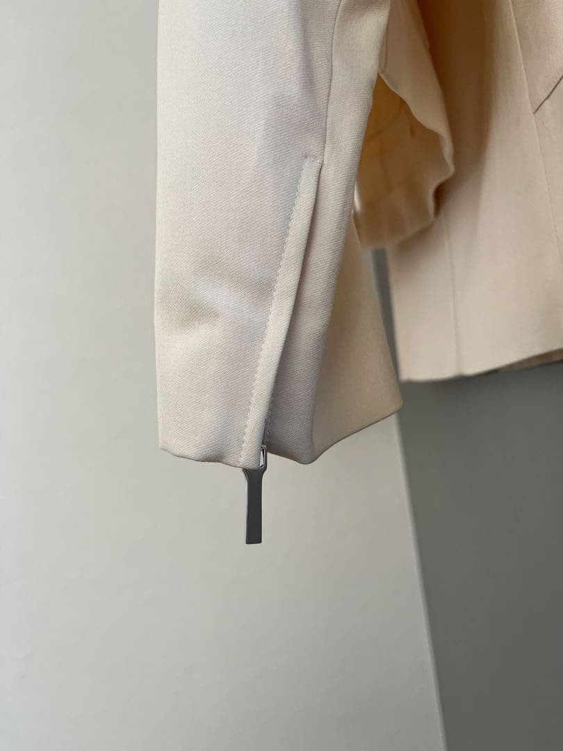 Christian Dior BOUTIQUE Ivory Suit Set Formal Blazer Jacket Peplum Pencil Skirt