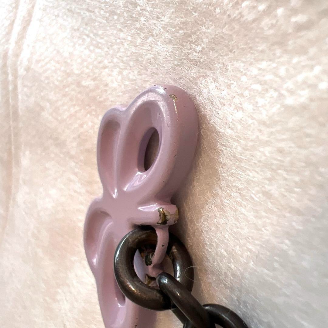 BOTTEGA VENETA Butterfly Strap Purple keychain bag charm ring authentic Italy