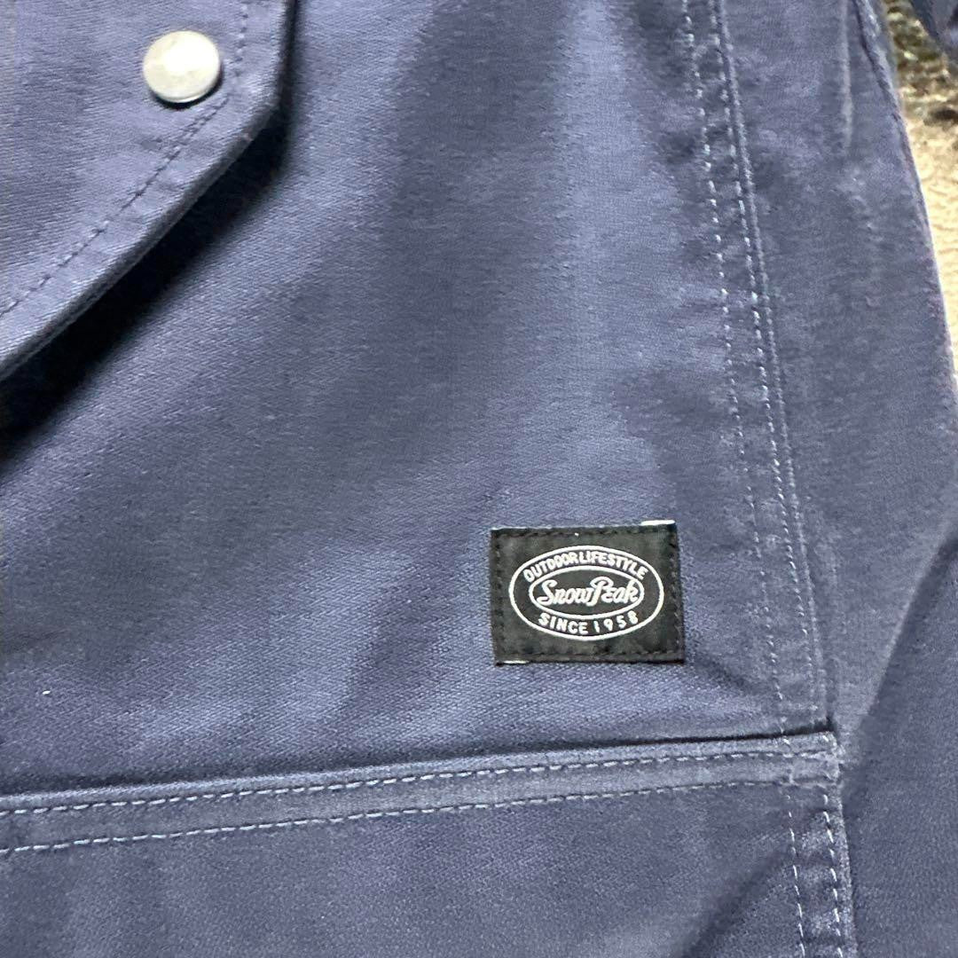 Snow peak Coverall Jacket Firewood Takibi navy flame retardant finish Aramid