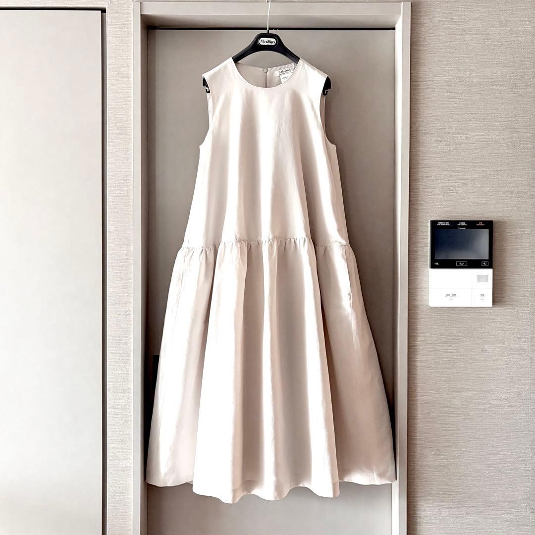 Max Mara 'S Max Mara Flare Dress Beige L Size 42