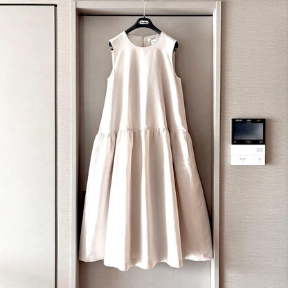 Max Mara 'S Max Mara Flare Dress Beige L Size 42