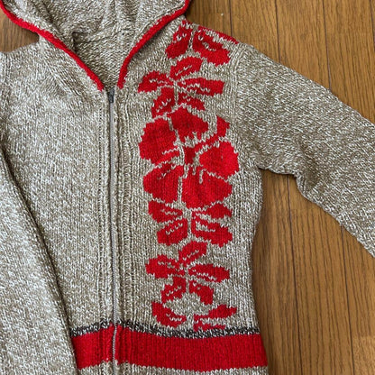 ALBA ROSA Rare knit Hoodie M Size Women's Clothing Zip Gray Used from Japan