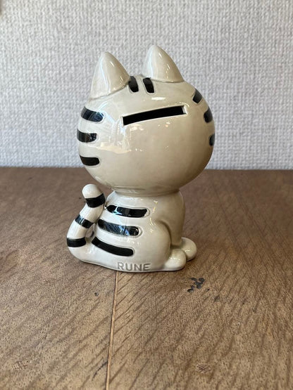 Rune Naito Cat Piggy Bank Figurine Rare Color Retro Goods Antique Goods