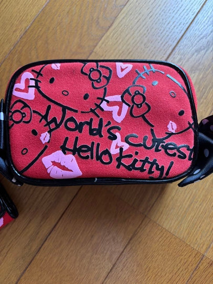 Hello Kitty Sanrio Rare Key Case Set Ribbon LipG