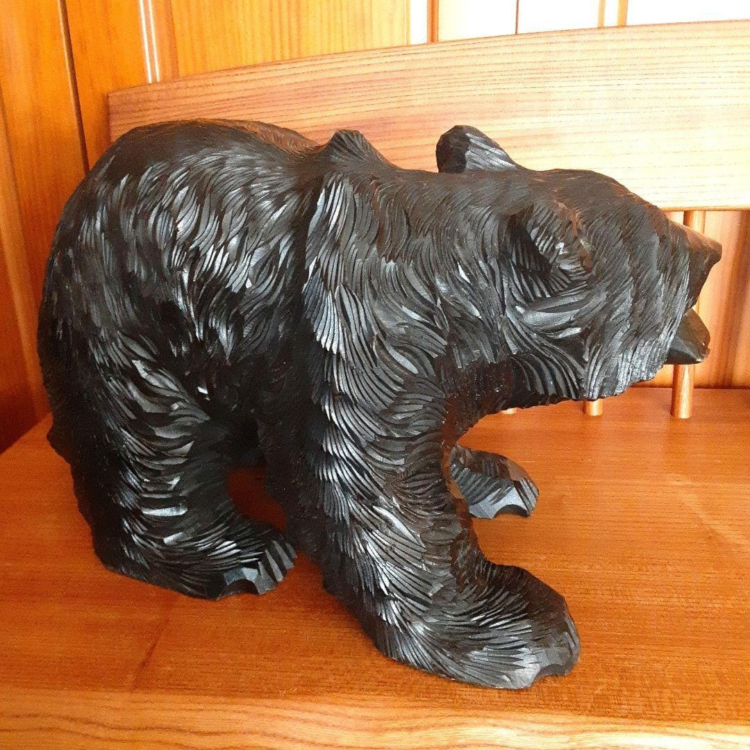 Wood Carved Bear Crafts Large 45Cm