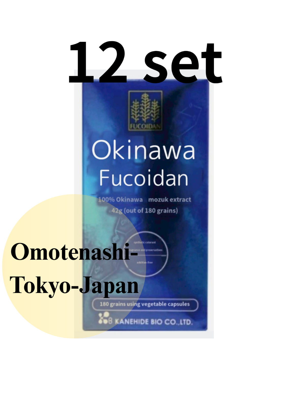 Mozuku Fucoidan Kanehide Bio 42000mg Okinawa 180 capsules Set of 12