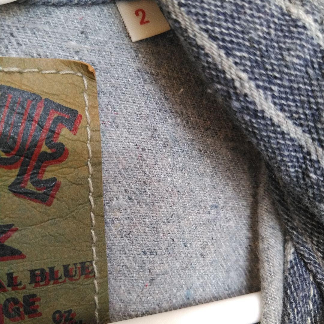 Rare BLUE BLUE Striped Denim Jacket - Japan Size L