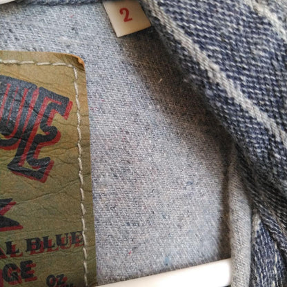 Rare BLUE BLUE Striped Denim Jacket - Japan Size L