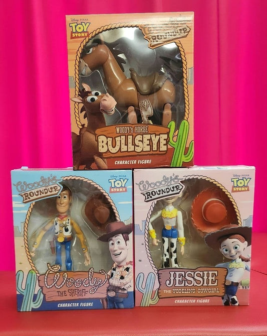 Toy Story Figure Roundup 3 Set Woody / Jessie / Bullseye New Rare
