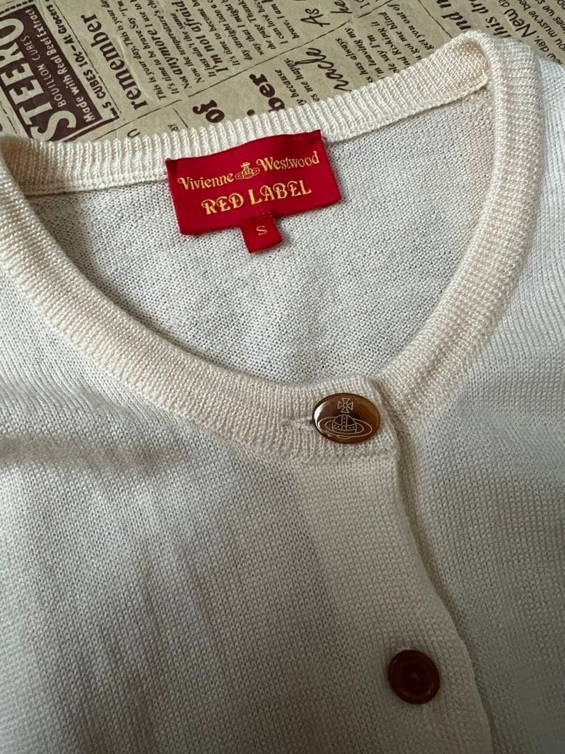 Vivienne Westwood Cardigan Size S Excellent Condition Ivory White Long Rib