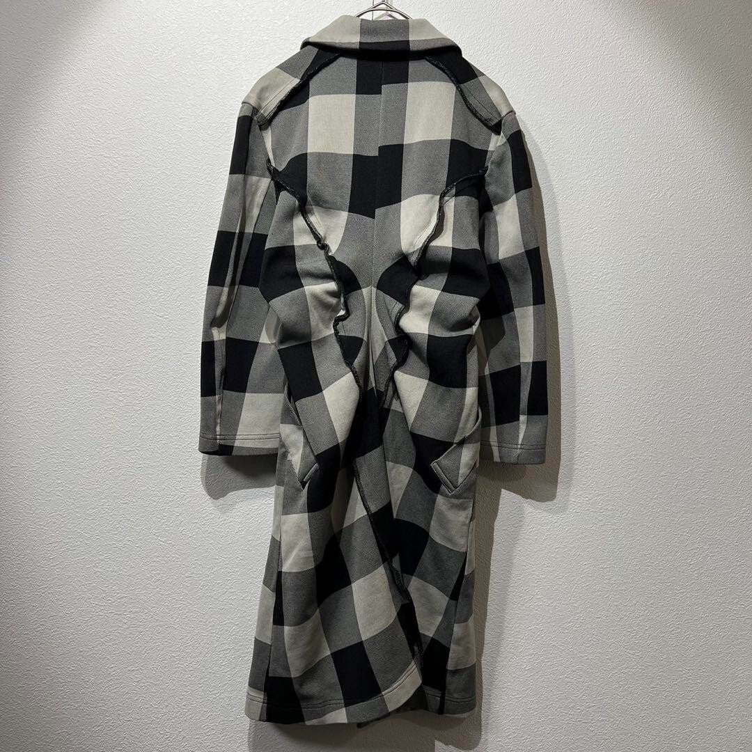 2011 Comme des Garcons Women's Modified Check Coat Rare Black Gray Size S Used