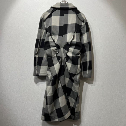 2011 Comme des Garcons Women's Modified Check Coat Rare Black Gray Size S Used