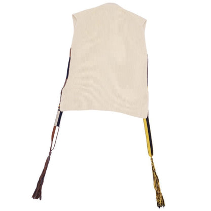 Jil Sander Knit Sweater Vest Side Slit Fringe Top Mens 48 Used MOLO-0