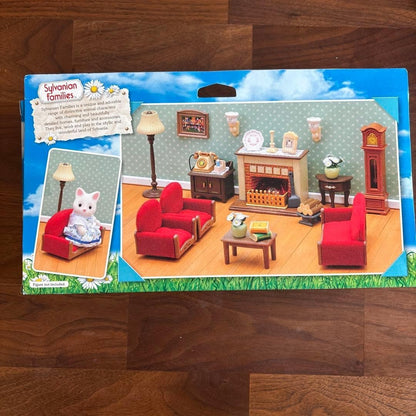 Sylvanian Families Luxury Living Room Set Dollhouse Toy Vintage Retro Rare