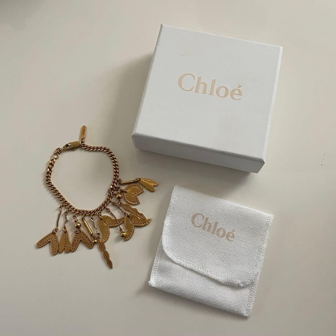 Chloe Gold Charm Bracelet Authentic Jewelry Ready to Use Excellent Condition