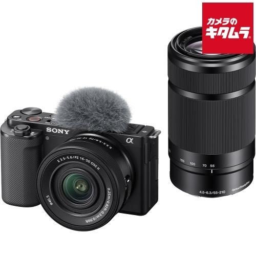Sony VLOGCAM ZV-E10 Double Zoom Lens Kit Black Mirrorless Camera
