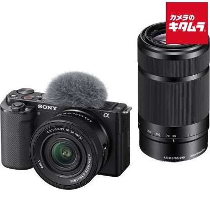 Sony VLOGCAM ZV-E10 Double Zoom Lens Kit Black Mirrorless Camera