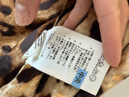 DOLCE & GABBANA Jacket Velvet Leopard Print Size 42 Beige Black