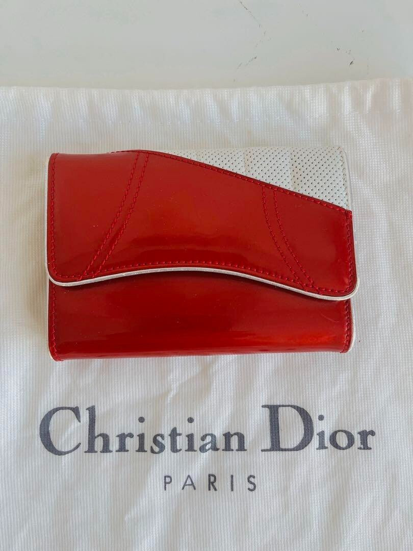 Rare Dior John Galliano Era Trailer Wallet Red From Japan