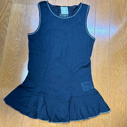 USED CHANEL TANK TOP WITH FRILLS GOOD