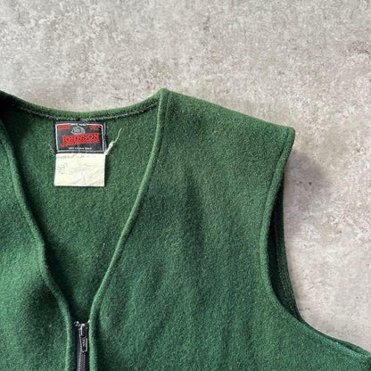 Vintage Johnson Woolen Mills Wool Vest XL Green USA Made