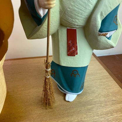 Showa Retro Antique Doll with Glass Case Takasago Doll