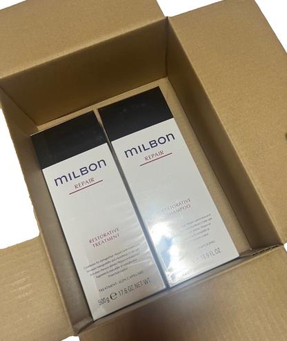 Milbon Repair Restorative Shampoo & Treatment 500ml 17.6oz Set Bottle Japan