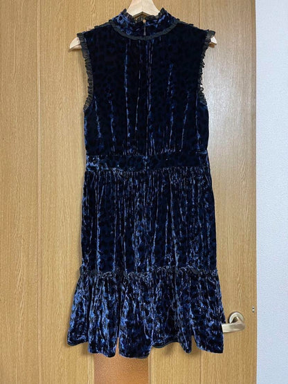 Kate Spade One Piece Tiered Velour Leopard Silk Blend Size 10/XXL