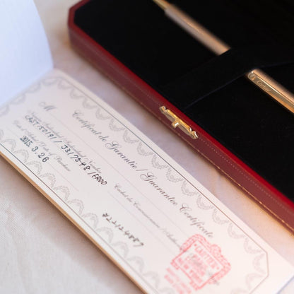 CARTIERSANTOS DE CARTIER BALLPOINT PEN GRAY ST150191 FROM JAPAN Genuine