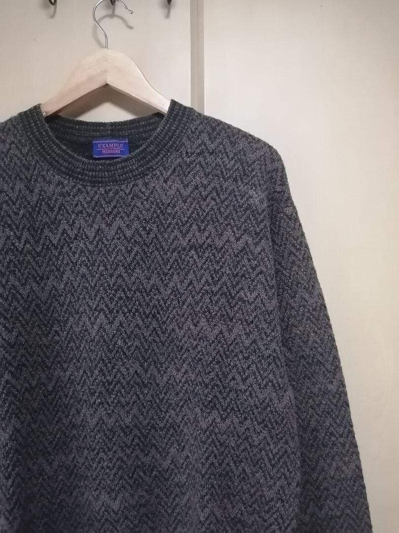 Missoni Mohair Knit Sweater Allover Pattern Vintage Made in Italy