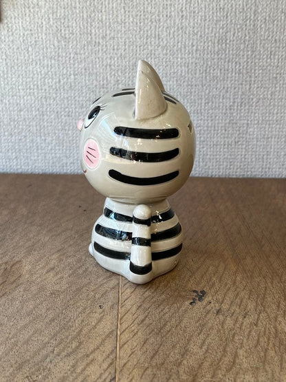 Rune Naito Cat Piggy Bank Figurine Rare Color Retro Goods Antique Goods