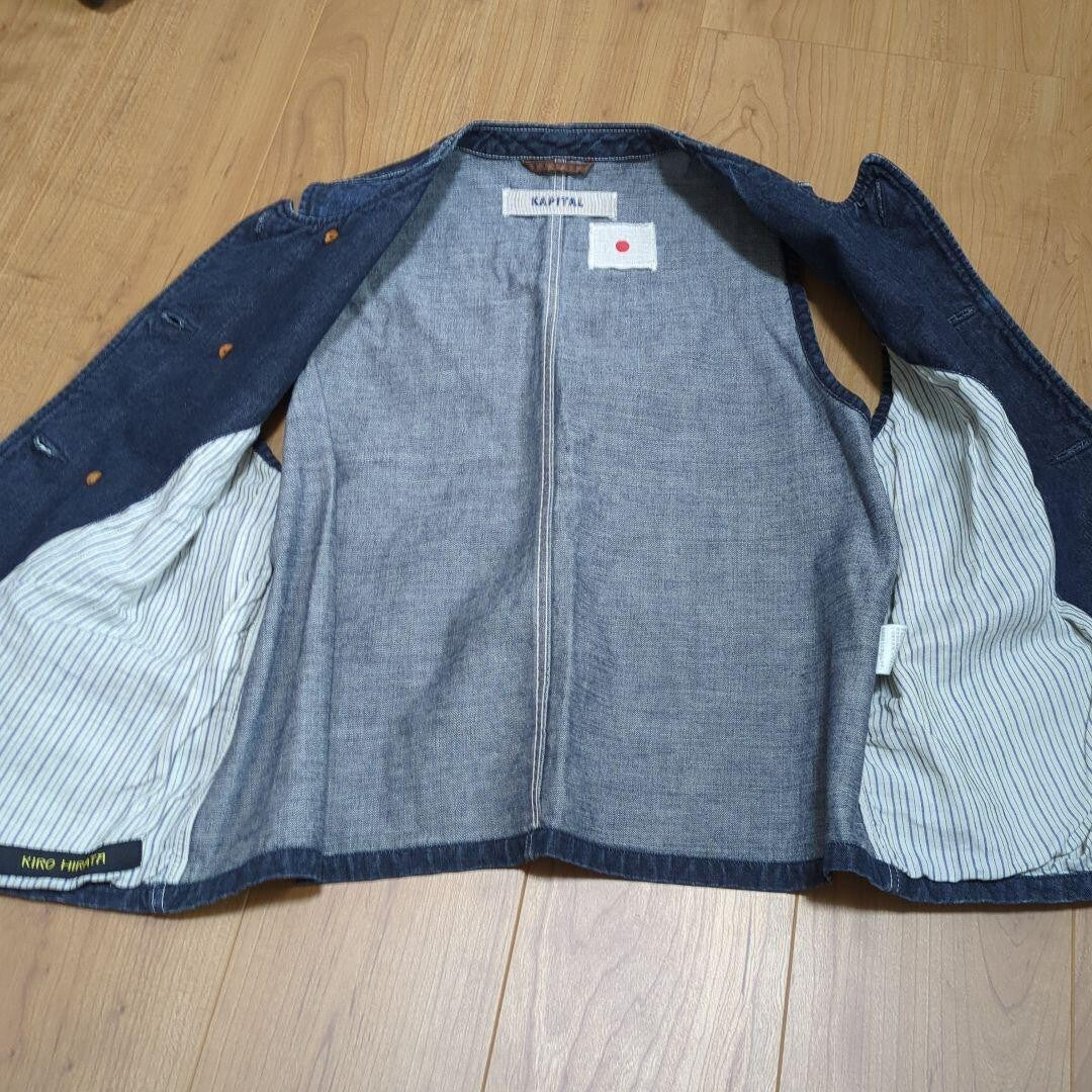 KAPITAL Denim double button Vest Cotton100% Used Excellent+ Vintage Japan