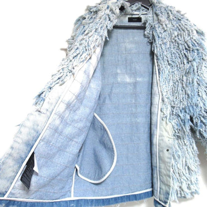 ALANUI 2010s VTG 1B Fringe Denim Jacket Light Blue S/M LWEA011R20103066