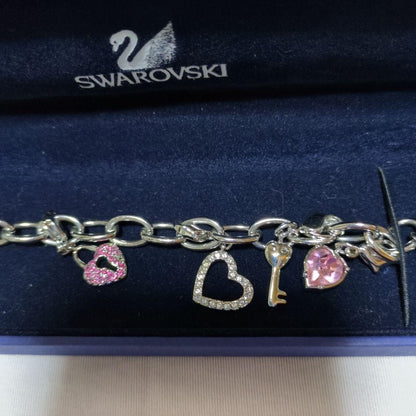 Swarovski Kawaii Pink Heart bracelet Sanrio Genuine Unused Discontinued