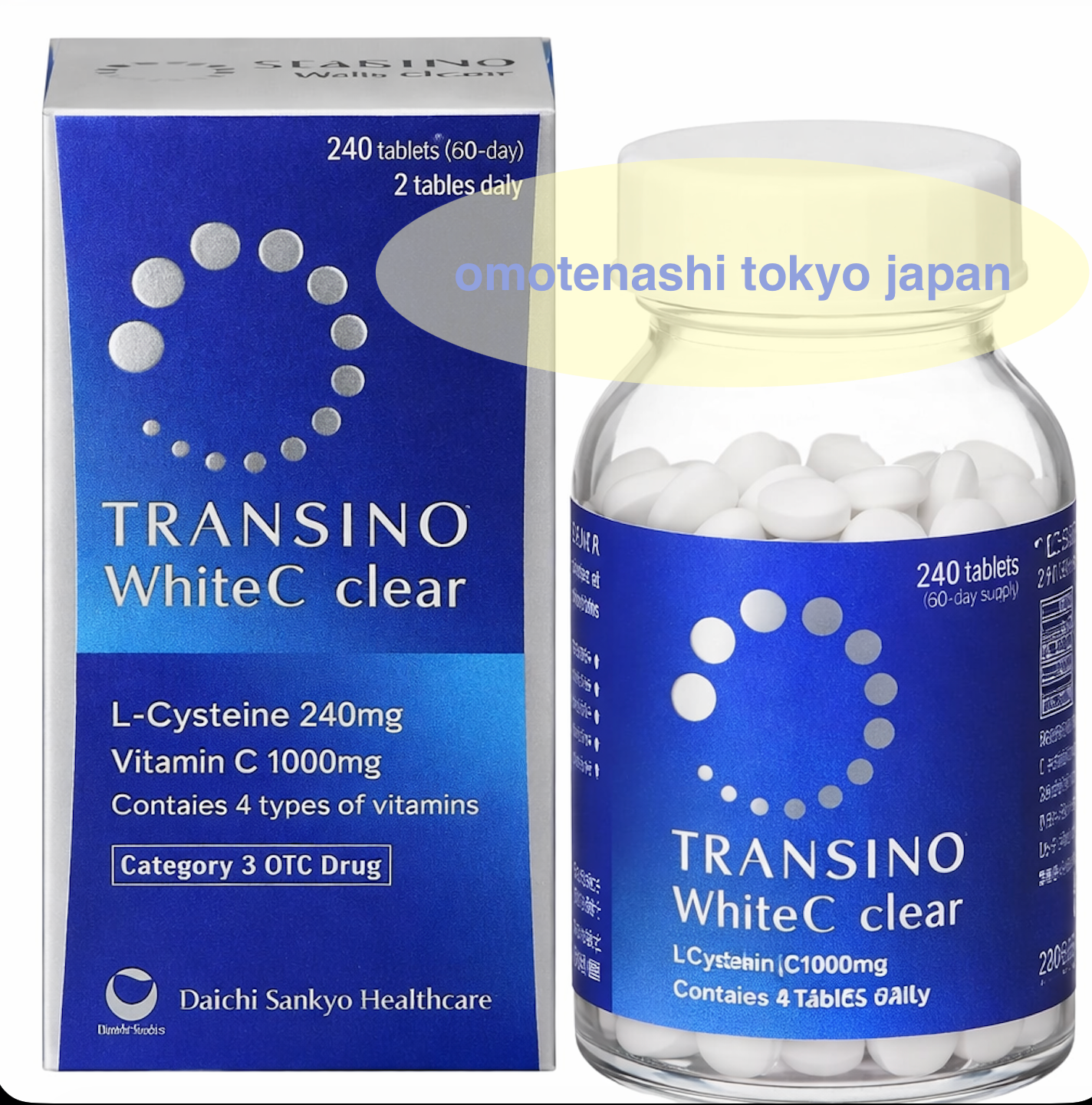 【 Transino White C Clear 】240 Tablets for 60 days from Japan