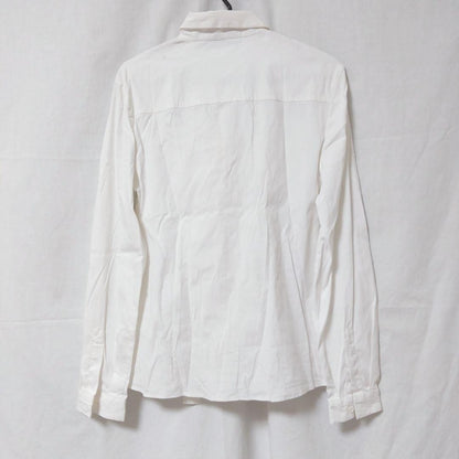 USED PRADA LONG-SLEEVED FRILL BLOUSE WITH BACK RIBBON GOOD