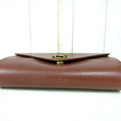 Ralph Lauren Leather Clutch Bag Red Brown Women Limited Edition Rare Model VHTF